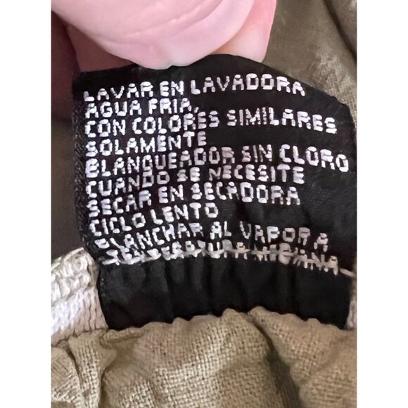 Erika Women's Drawstring Cotton Pants Olive Green Size 5 Wide Leg Cotton - Picture 11 of 11